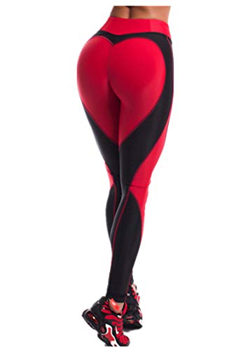 Gellmall Damen Butt Leggings High Waist Herz-Po Yoga Hose Jogginghose Push Up Fitnesshose Frauen Leggins Gym Workout Tights Weich Elastisch Sporthose M von Gellmall