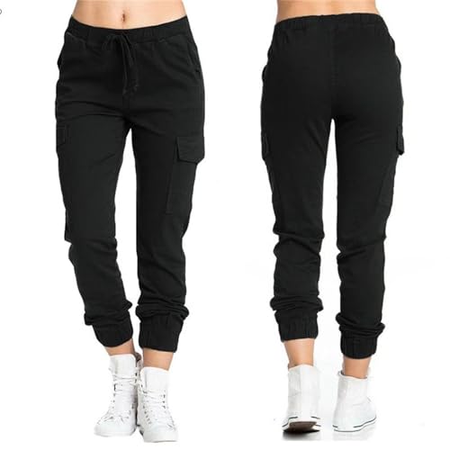 Gellmall Oversize, Jogginghose, Damen, Cargo, Jogginghose, hohe Taille, Sporthose mit mehreren Taschen, S-5XL, Schwarz, 5X-Large Gellmall Oversize, Jogginghose, Damen, Cargo, Jogginghose, hohe Taille, Sporthose mit mehreren Taschen, S-5XL, Schwarz, 5X-Large von Gellmall