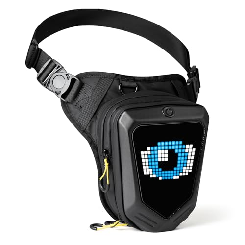Gelrova LED-Oberschenkeltasche, programmierbare LED-Drop-Beintasche für Damen und Herren, Motorrad-Beintasche mit Beingurt, erweiterbare Aufbewahrungs-Tanktaschen, Bein-Bauchtasche für Rennrad Gelrova LED-Oberschenkeltasche, programmierbare LED-Drop-Beintasche für Damen und Herren, Motorrad-Beintasche mit Beingurt, erweiterbare Aufbewahrungs-Tanktaschen, Bein-Bauchtasche für Rennrad von Gelrova
