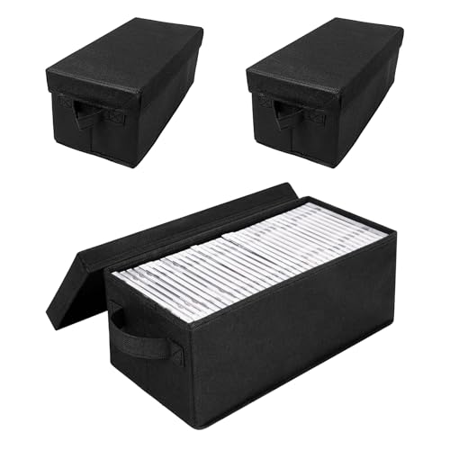 3 CD Tasche,CD/DVD Aufbewahrungsbox,CD Boxen Aufbewahrung CD Taschen Aufbewahrung CD Hüllen für Auto und Zuhause, 135CDS /60DVDS von GeluEla