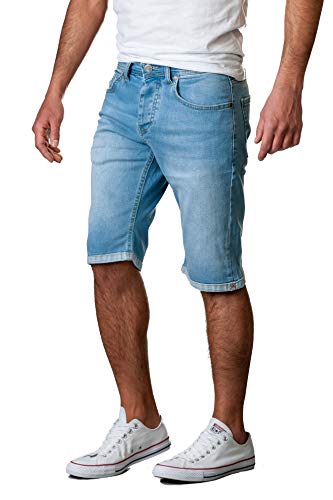 Gelverie Herren Shorts Slim Fit Bermuda Jeansshorts W38 Light Blue Denim von Gelverie