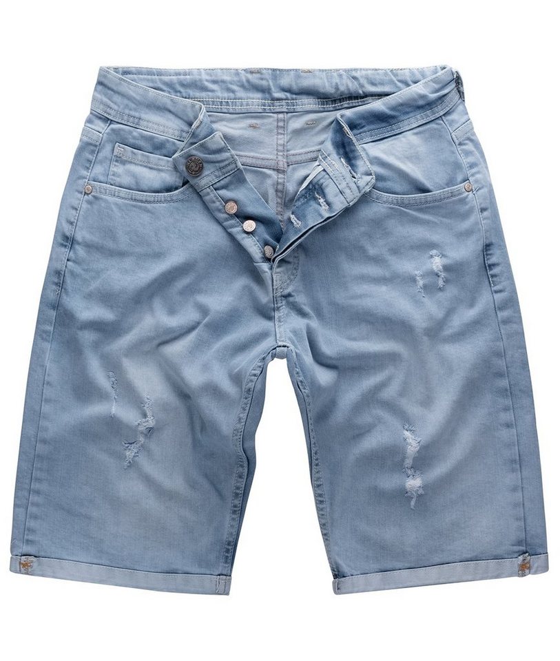 Gelverie Jeansshorts Herren Jeansshorts Stonewashed Hellblau G-304 von Gelverie