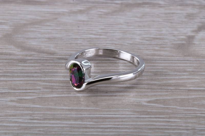 Natural Mystic Topas Set Crossover Ring Natural Mystic Topas Set Crossover Ring von GemArtsCo