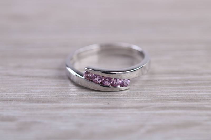 Pink Topas Set Weißgold Ring Pink Topas Set Weißgold Ring von GemArtsCo