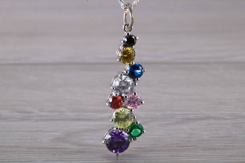 Regenbogen Wasserfall Silber Halskette Regenbogen Wasserfall Silber Halskette von GemArtsCo