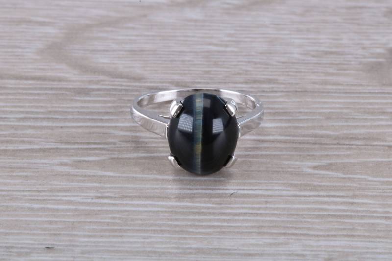 Schwarzes Katzenauge Set Silberring Schwarzes Katzenauge Set Silberring von GemArtsCo