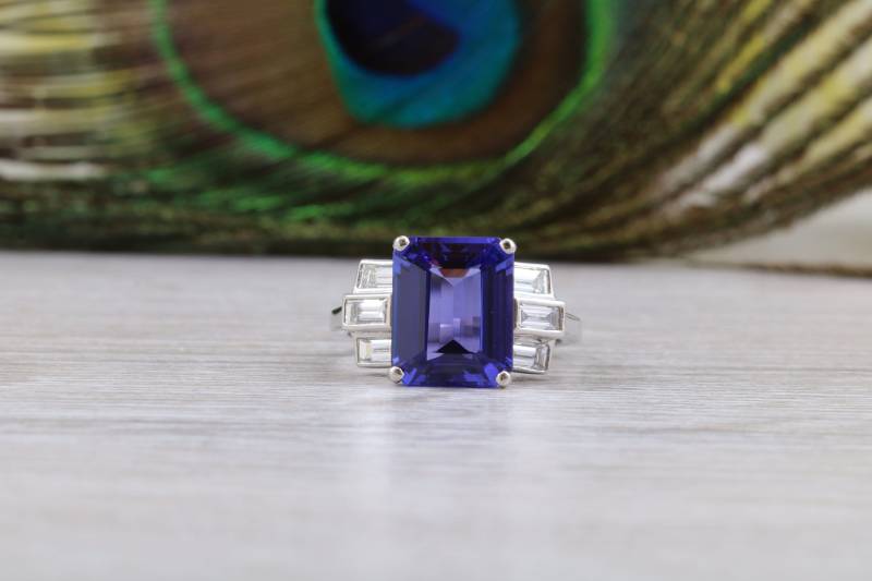 Sehr Dressy 5Ct Tansanit Und Diamant Ring von GemArtsCo