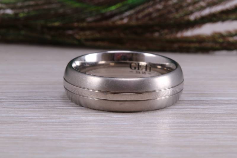 Titan-Patterened Band, Geringes Gewicht Und Sehr Langlebig, Wahl Der Breiten, Perfekt Als Ehering Oder Mode-Ring von GemArtsCo