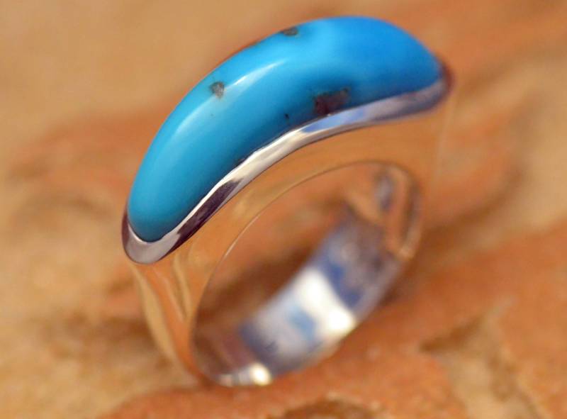 Türkis Unisex Ring Sterling Silber Einzigartig Dezember Geburtsstein Türkis Unisex Ring Sterling Silber Einzigartig Dezember Geburtsstein von GemBlaze