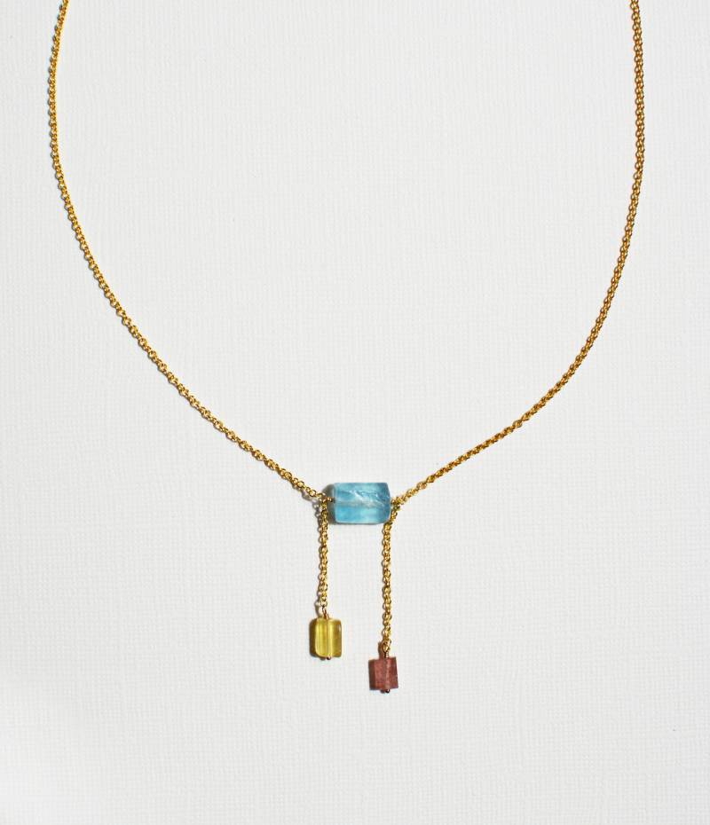 Rohstein Tropfen Halskette von GemBlue