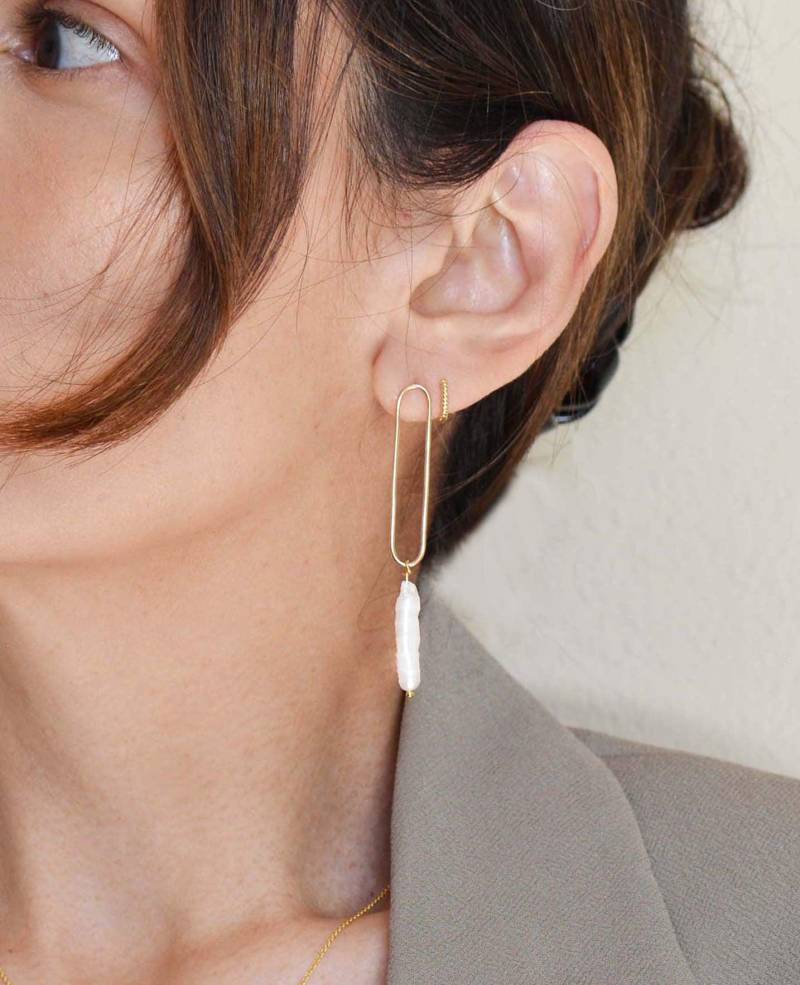 Säule Perlen Ohrringe von GemBlue