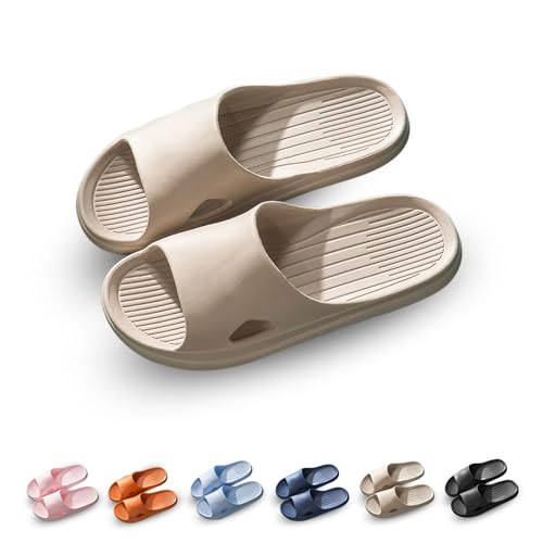 GemChve Badeschuhe Damen Hausschuhe Herren Deodorant rutschfest 100% Eva Leicht Wolken-Stil Sandalen Damen Grey 36/37EU von GemChve