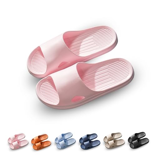 GemChve Badeschuhe Damen Hausschuhe Herren Deodorant rutschfest 100% Eva Leicht Wolken-Stil Sandalen Damen Pink 42/43EU von GemChve