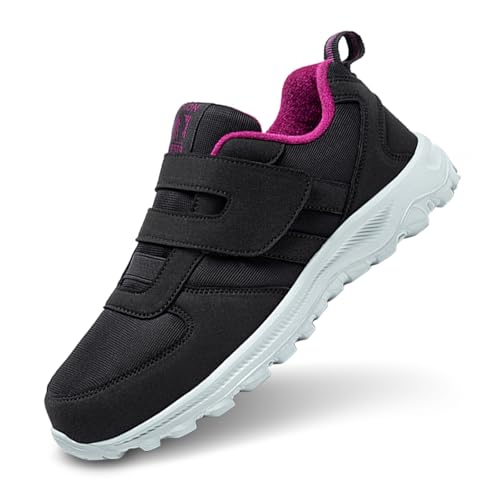 GemChve Orthopädische Schuhe Damen,Slip On Sneakers Damen Extra Breite Zehenpartie Geeignet für Geschwollene Füße Klettverschluss Gesundheitsschuhe Herren,Diabetiker Schuhe Herren Purple 39EU von GemChve