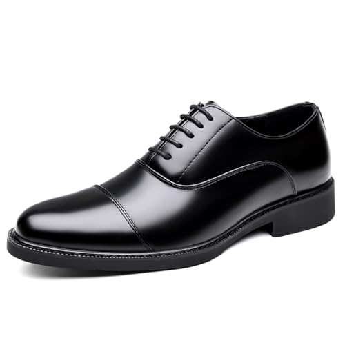 GemChve Trachtenschuhe Herren Haferlschuhe Faux Business Oxford Derby Schuhe Anzugschuhe Lederschuhe Tanzschuhe Black 44 EU von GemChve
