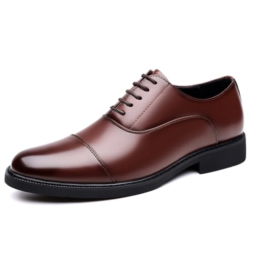 GemChve Trachtenschuhe Herren Haferlschuhe Faux Business Oxford Derby Schuhe Anzugschuhe Lederschuhe Tanzschuhe Brown 39 EU von GemChve