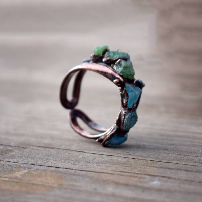 Amethyst-Ring | Rauer Steinring Edelsteinring Ring Für Frauen Sie Handgemachter Verstellbarer Statement-Ring von GemFormingStudio