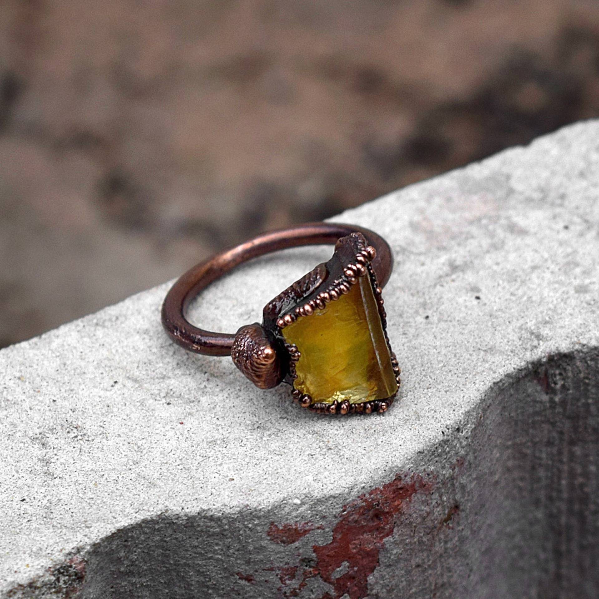 Citrin Ring | Rohstein Ehering Edelstein Einzigartige Ringe Antike Für Frauen| Statement Boho-Ringe Citrin Ring | Rohstein Ehering Edelstein Einzigartige Ringe Antike Für Frauen| Statement Boho-Ringe von GemFormingStudio