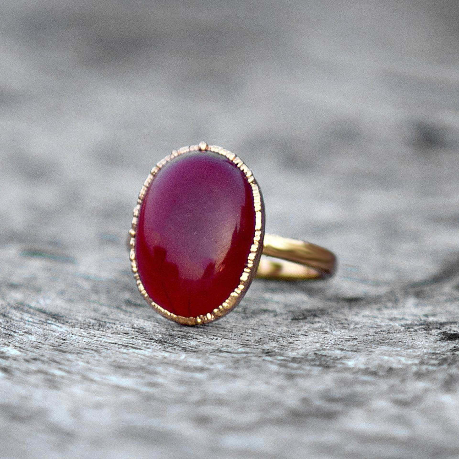 Hydro Onyx Ring | Edelstein Messing Für Sie Frauen Statement Gold Geschenk Einzigartig von GemFormingStudio