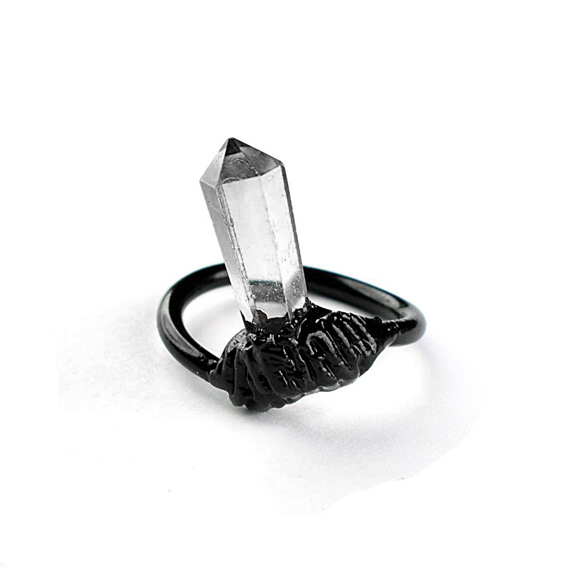 Natürliche Kristall Quarz Ring | Bleistift Edelstein Stapelbarer Oxidierter Geschenke Für Sie Vintage Ringe Boho-Ringe von GemFormingStudio