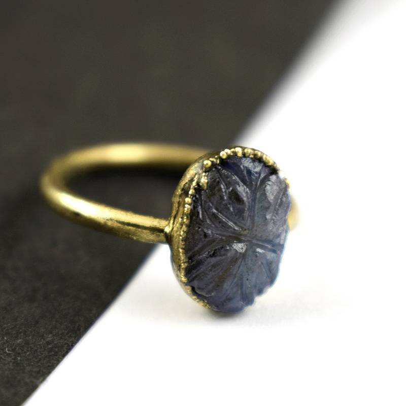 Labradorit Edelstein Ring | Oval Form Vergoldete Ringe Für Frauen Geschenk Sie Sie[Gfs2235] von GemFormingStudio