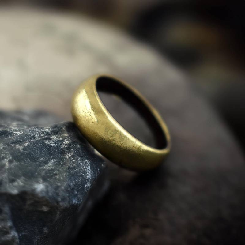 Messing Band Ring Galvanik Schmuck ♥ Minimalist Geschenk Für Sie Für Mutter Frauen von GemFormingStudio