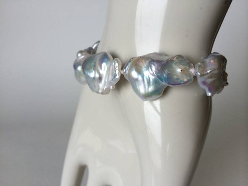 Süsswasserperlen Armband Mit Sterlingsilber Verschluss Süsswasserperlen Armband Mit Sterlingsilber Verschluss von GemGlobe