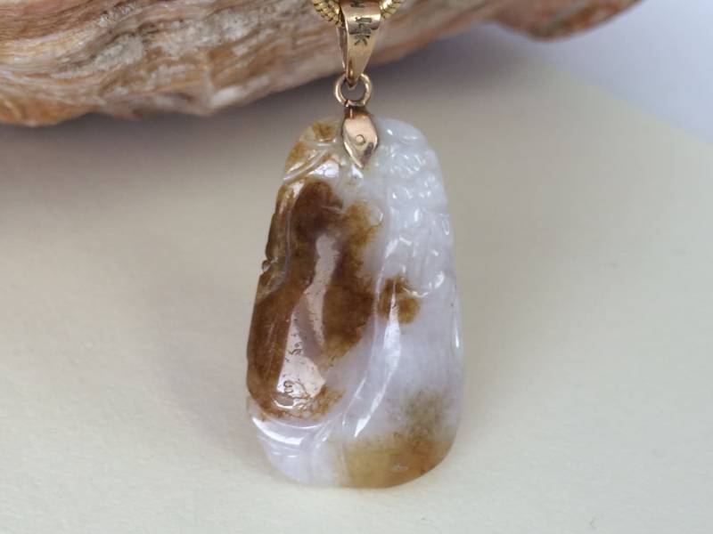 Vintage Jade Anhänger 14Kt Gold Vintage Jade Anhänger 14Kt Gold von GemGlobe