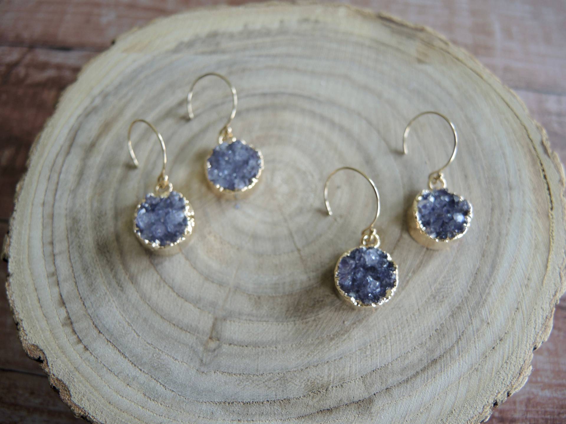 Druzy Ohrringe 14K Gold Gefüllter Runder Haken | Mit Klaren Rückseiten, Achat Rund 15 Mm Druzy Ohrringe 14K Gold Gefüllter Runder Haken | Mit Klaren Rückseiten, Achat Rund 15 Mm von GemJewelrybyHWestNY