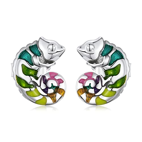 GemKing BSE587 chameleon earrings S925 Sterling Silver Earring von GemKing