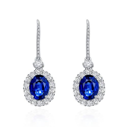 GemKing E0133 2ct egg-shaped 7 * 9 earrings light luxury temperament 925 silver high carbon diamond earrings for women von GemKing