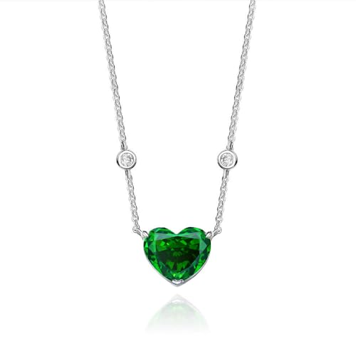 GemKing P0855 10ct necklace for women Padma high carbon diamond 10 * 12 love pendant 925 silver 40+3 von GemKing