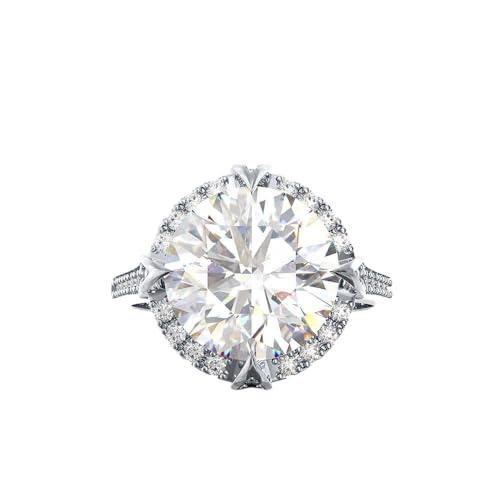 GemKing R0312 S925 silver 10 * 10 large diamond ring Tanzanian internet celebrity ring female luxury ring 4 carat trendy colored diamond von GemKing
