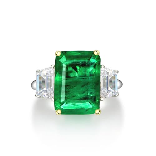GemKing R0314 s925 sterling silver 8 carat synthetic emerald ring wind ring for women von GemKing