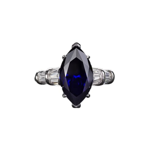 GemKing R0381 S925 silver high carbon diamond ring simple 3 carat marquise ring for women von GemKing