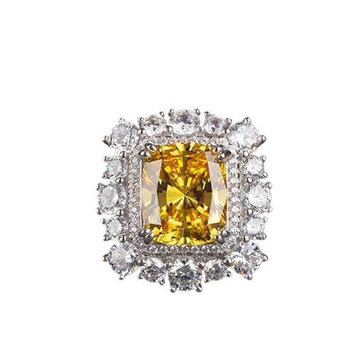 GemKing R0387 S925 silver inlaid 8ct high carbon diamond ring gift for women von GemKing