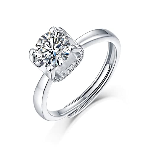 GemKing R10336-30 3CT 3 carats Moissanite Women's Ring S925 Sterling Silver Ring | angular diamond ring von GemKing