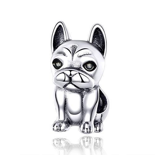 GemKing SCC1306 French Bulldog S925 Sterling Silver Charm von GemKing