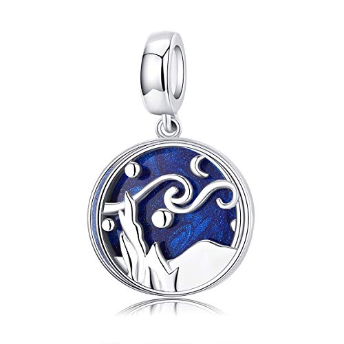 GemKing SCC1389 Starry Sky van gogh S925 Sterling Silver Charm von GemKing