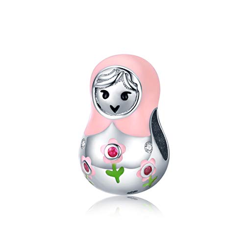 GemKing SCC1435 Russian doll matryoshka S925 Sterling Silver Charm von GemKing