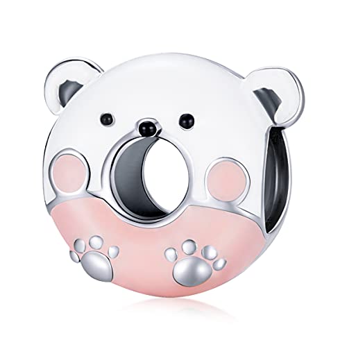 GemKing SCC1876 Bear donut S925 Sterling Silver Charm von GemKing