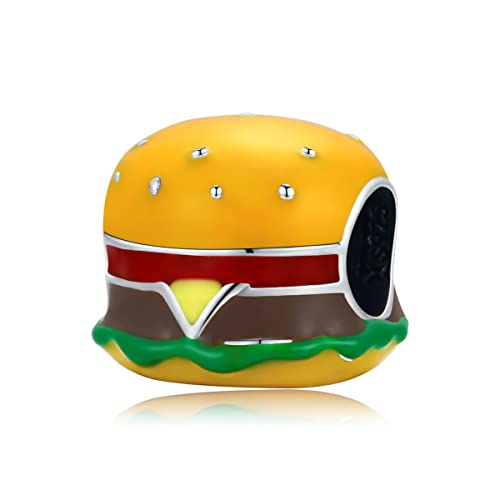 GemKing SCC2014 Delicious hamburger S925 Sterling Silver Charm von GemKing