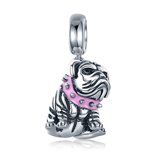 GemKing SCC552 English Bulldog S925 Sterling Silver Charm von GemKing