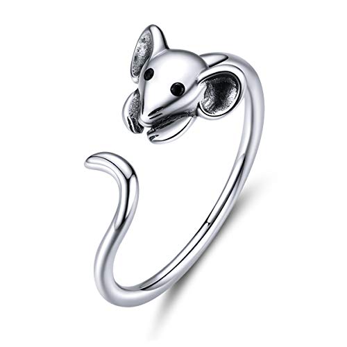 GemKing SCR632 Cute mouse S925 Sterling Silver Ring von GemKing