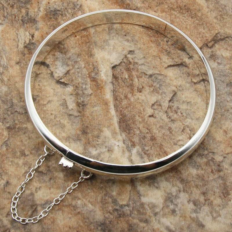 Gemcollect® Handgemachter 7 Mm Massiv 925 Sterling Silber Armreif Größe "(Innendurchmesser 55 Mm Bg-7 Mm." von GemKollect