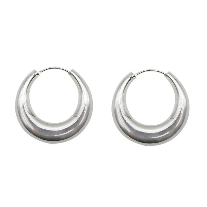 Große Runde Hohle Form Hoop Handgemachte Solide 925 Sterling Silber Ohrring Größe 1 5/8 "(35 Mm 11384Sl Große Runde Hohle Form Hoop Handgemachte Solide 925 Sterling Silber Ohrring Größe 1 5/8 "(35 Mm 11384Sl von GemKollect