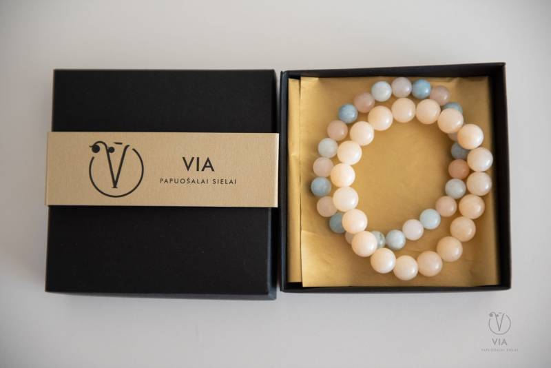 Jade Aquamarin Armband Set, Pastell Edelstein Schmuck von GemLocket