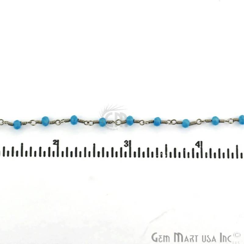 Aqua Chalcedon, 3-3.5 Mm Oxidierter Draht Gewickelt, Rosenkranzkette Zu Fuß Gemmartusa | Epau-30002 Aqua Chalcedon, 3-3.5 Mm Oxidierter Draht Gewickelt, Rosenkranzkette Zu Fuß Gemmartusa | Epau-30002 von GemMartUSA