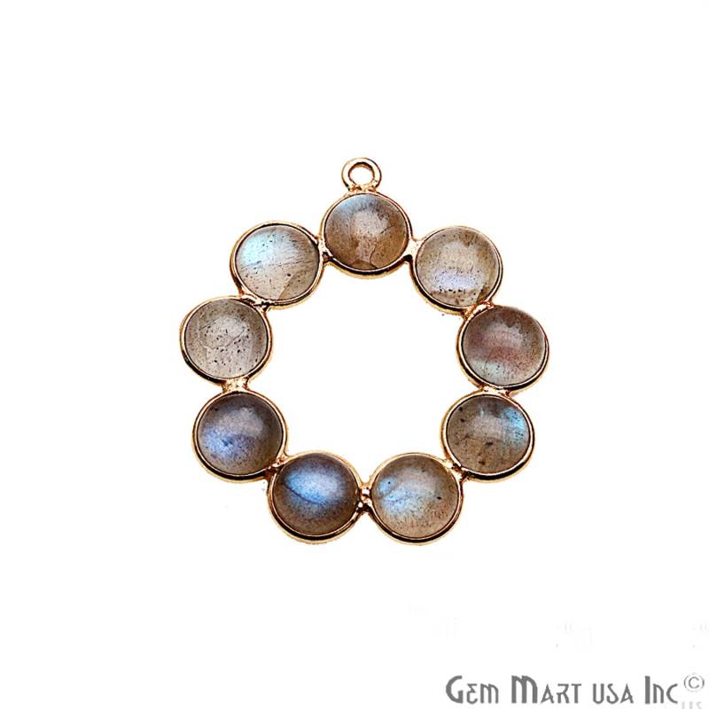 Diy, Labradorit Komponente, Kronleuchter Finden, Auffälliger Ohrringe Machen, Gold Öse, 30 X 27 Mm, Gemmartusa | Gplb-13077 von GemMartUSA