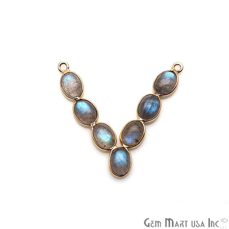 Diy Auffällige Labradorit Komponente, Kronleuchter Ohrring Verschluss, Ohrringe Zubehör, Goldhaken, Edelstein Stecker, Gemmartusa | Gplb-13059 von GemMartUSA